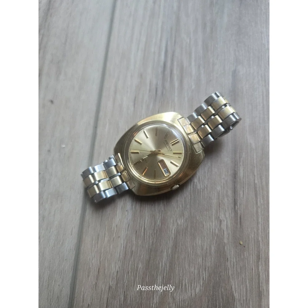 Vtg Seiko Watch Mens‎ 7006-7000 Day Date 21 Jewels Automatic Retro 70s Cushion
